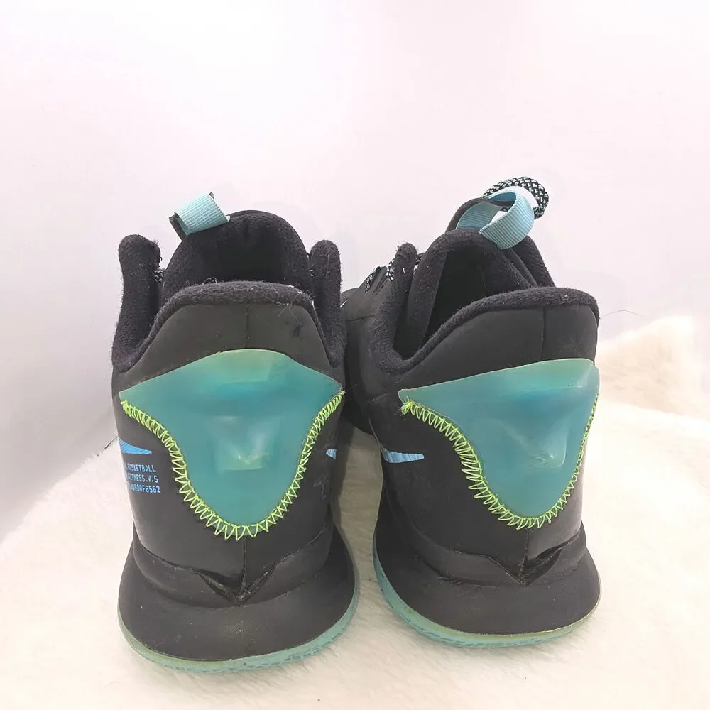 NIKE Lebron Witness 5  Athletic Shoes Black/Lagoon Pulse Green Colorway Men 11.5